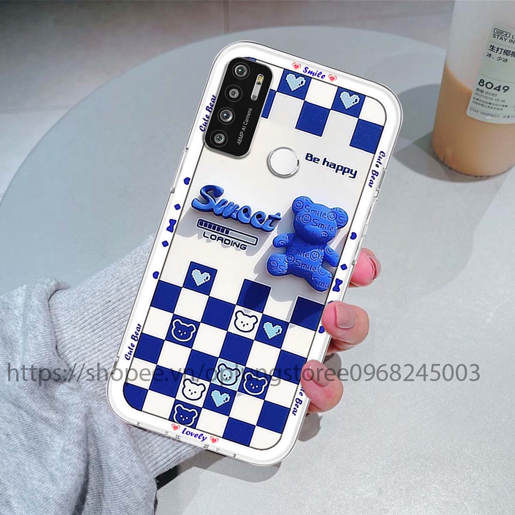 Ốp lưng Vsmart Star 5 / Joy 4 / Live 4 in hình 3D gấu cute cool ngầu giả nổi.