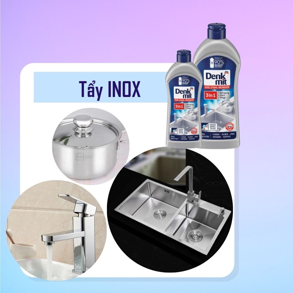 Dung dịch tẩy rửa inox Denkmit Edelstahlreiniger 3in1 300ml - Shop Dalavii