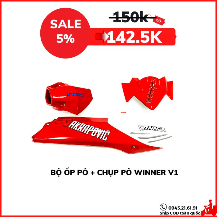 BỘ ỐP PÔ-CHỤP PÔ- ỐP ĐẦU CHO WINNER ĐỎ TƯƠI