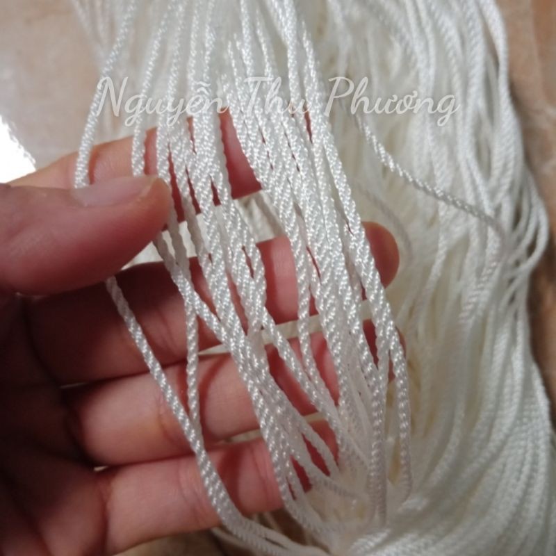 1kg DÂY CƯỜNG LỰC 2MM, Dù Trắng, dây chống cứa