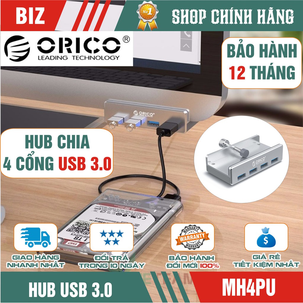 [HUB USB 3.0]Hub Chia 4 Cổng USB 3.0 Orico - Hàng chính hãng | BigBuy360 - bigbuy360.vn