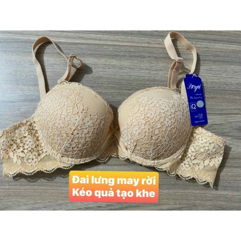 Áo Lót Boya Ren Mút Dày Siêu Đẩy Siêu Nâng Tạo Khe Size