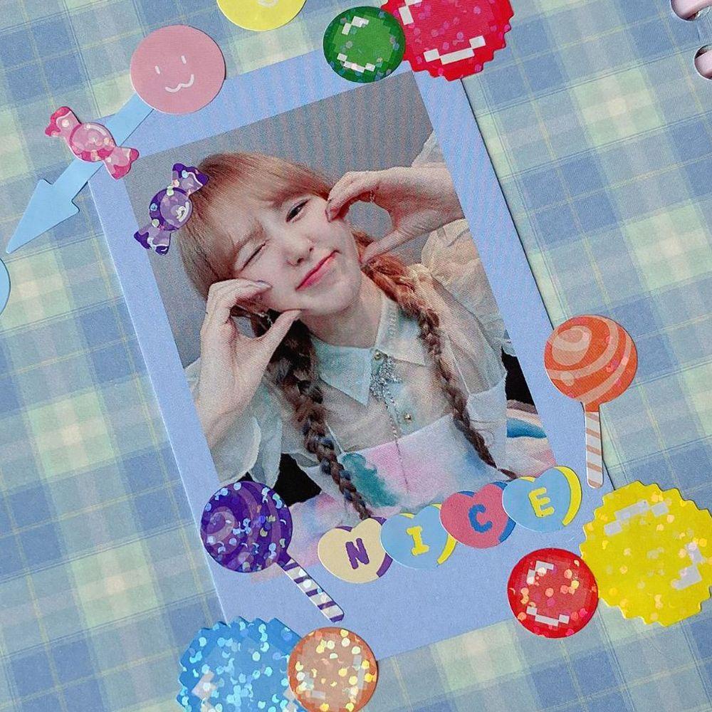 Sticker Dán Trang Trí Sổ Tay DIY Hình Trái Tim Phong Cách Hàn Quốc