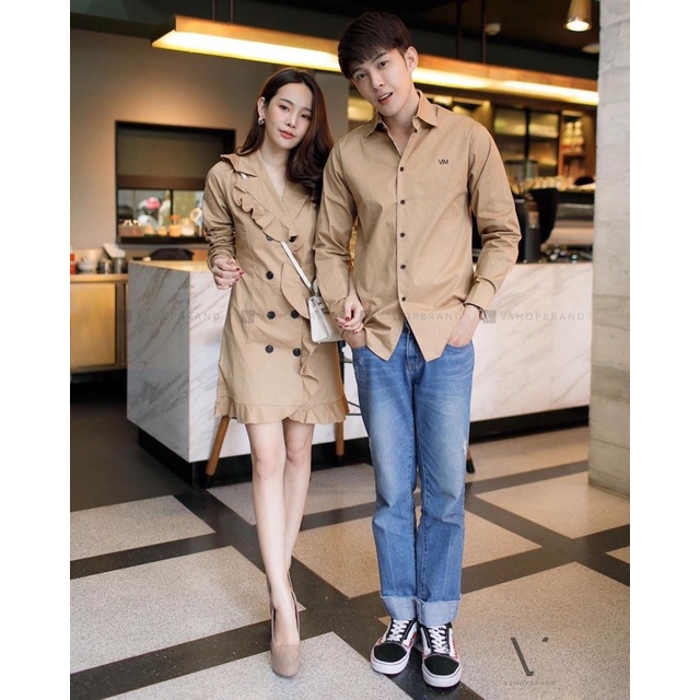 [BIGSIZE nữ 80kg nam 95kg] Set Áo váy đôi đi tiệc nữ vest nam sơ mi (hàng cao cấp)