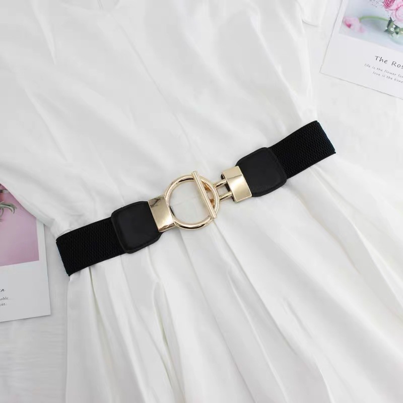Đai váy bản to MẶT TRÒN 4cm chun co giãn Meo shop ĐV001 - Thắt lưng váy bản to thun co dãn nịt váy thắt váy tròn to 4cm