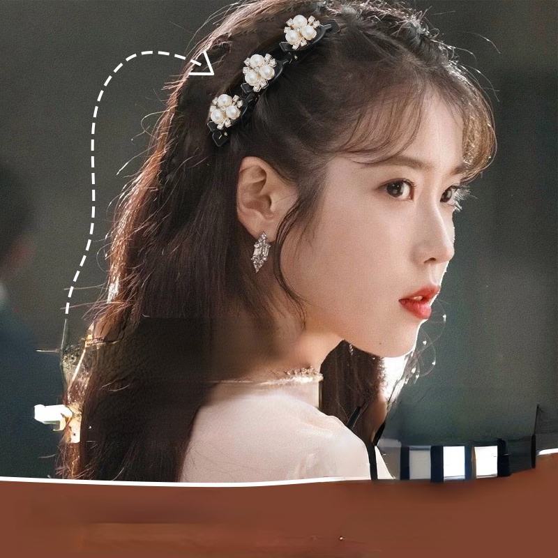 Kẹp Tóc Bện Đính Hoa Trà Xinh Xắn Cho Nữ