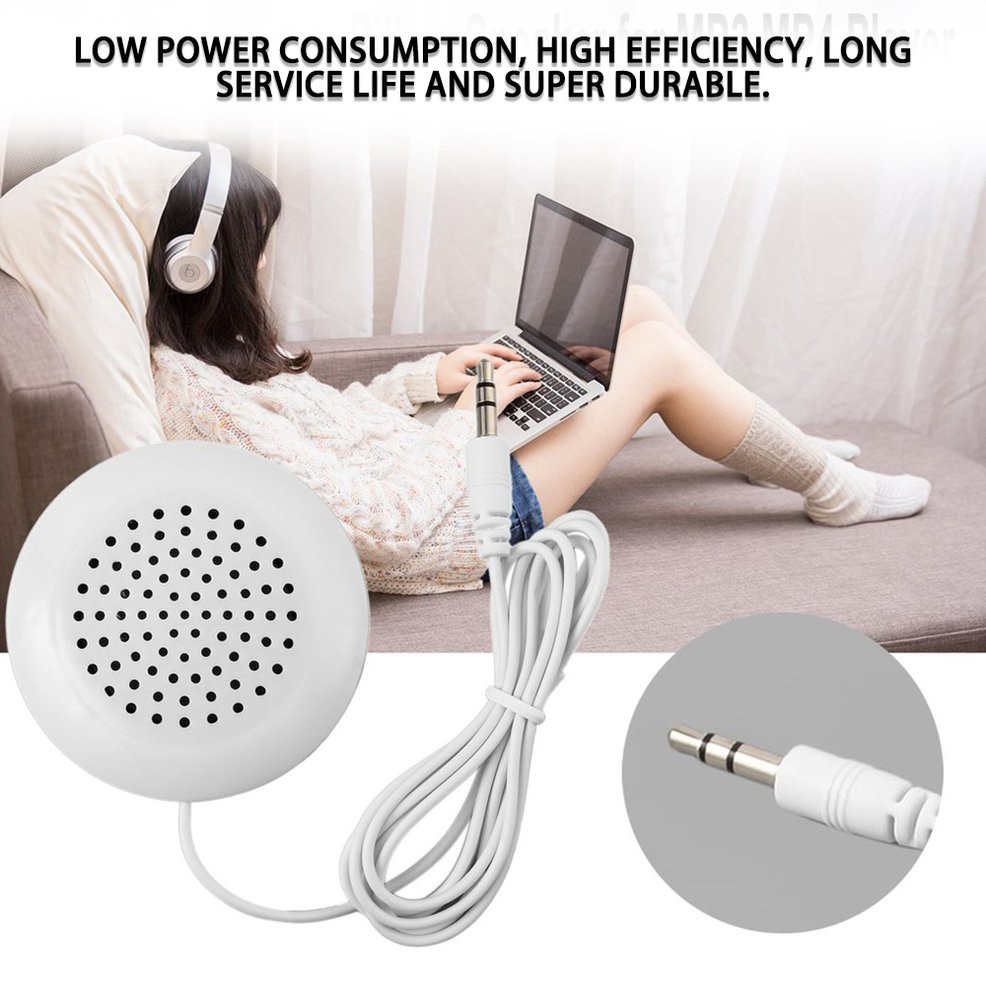 Loa Nghe Nhạc Mp3 Mp4 Mini Màu Trắng 3.5mm Cho Iphone Ipod Cd