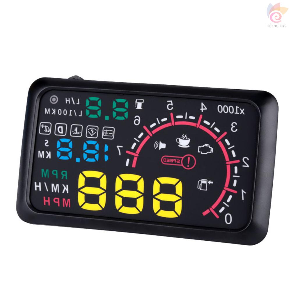 Hệ Thống Cảnh Báo Tốc Độ Hud 5.5 "Km / H & Mph Obd2 Cho Xe Hơi