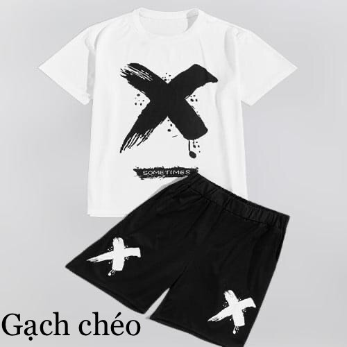 Bộ quần áo thun nam Gạch Chéo, bộ hè thời trang nam thun lạnh xuất khẩu - Bộ Thun Thể Thao