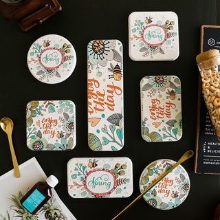 Miếng Lót Ly Thấm Hút Nước Hình Chữ Nhật / Vuông / Tròn