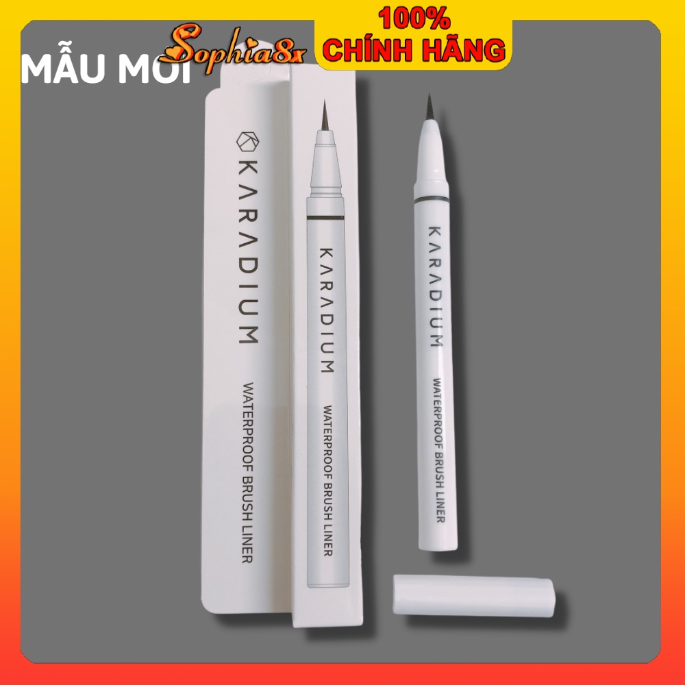 Kẻ mắt dạ nét mảnh chống trôi Karadium Waterproof Brush Liner Black