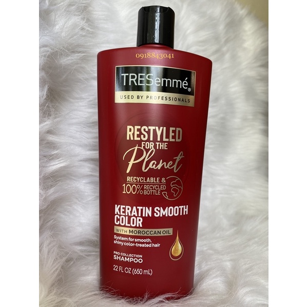 Dầu gội xả TRESemmé Repair &amp; Protect 7 và Keratin Smooth Color 650ml Mỹ