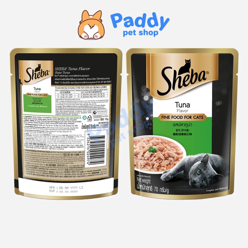 Pate Sheba Cho Mèo Con &amp; Mèo Lớn 70g (Nhập Khẩu Thái Lan)