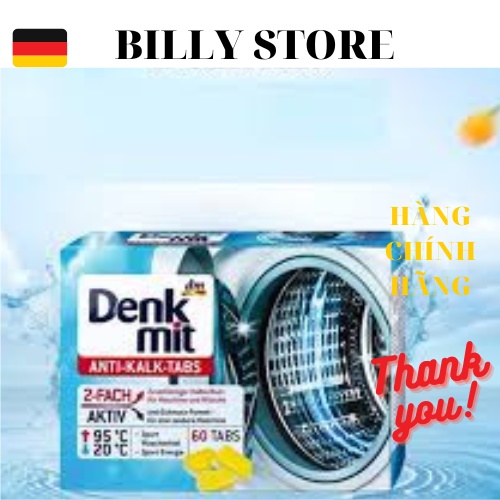 5 VIÊN TẨY LỒNG MÁY GIẶT DENKMIT ANTI KALK