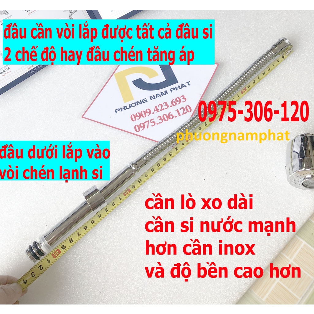 Cần vòi chén lò xo si bóng tiện lợi bẻ cong được đa số lắp vừa tất cả các vòi si lạnh