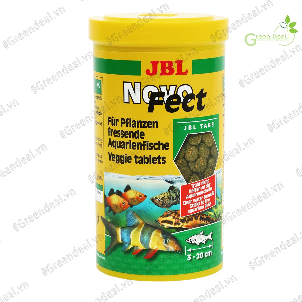 JBL - Novo Fect (Lọ 58 gram) | Cám viên tảo cao cấp dành cho cá cảnh