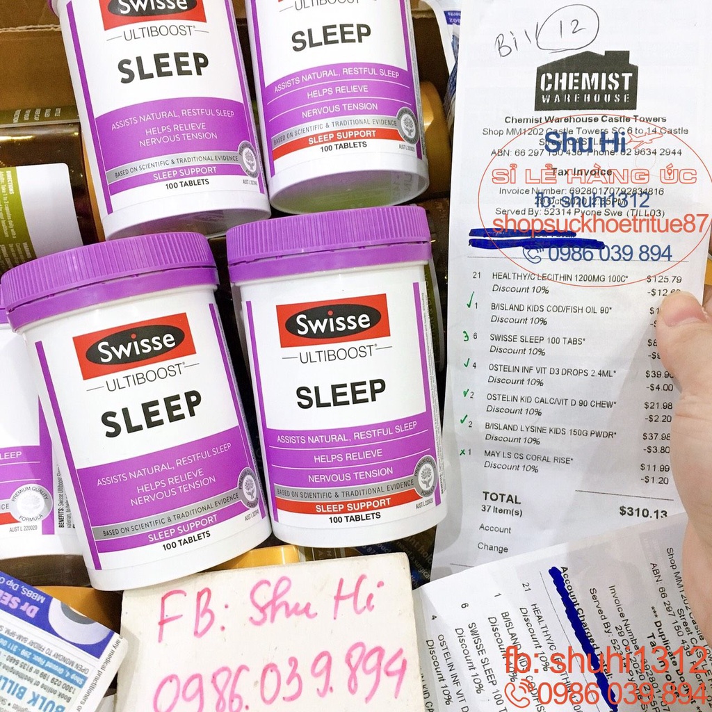 Ngủ ngon sleep swisse - Swisse Ultiboost Sleep hỗ trợ ngủ ngon, 60 viên - 100 viên