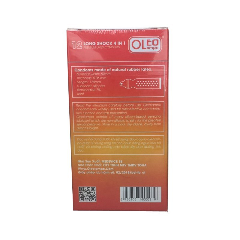 Oleo lambo 4in1 korea 12s - gân gai mỏng kéo dài thời gian - ảnh sản phẩm 6