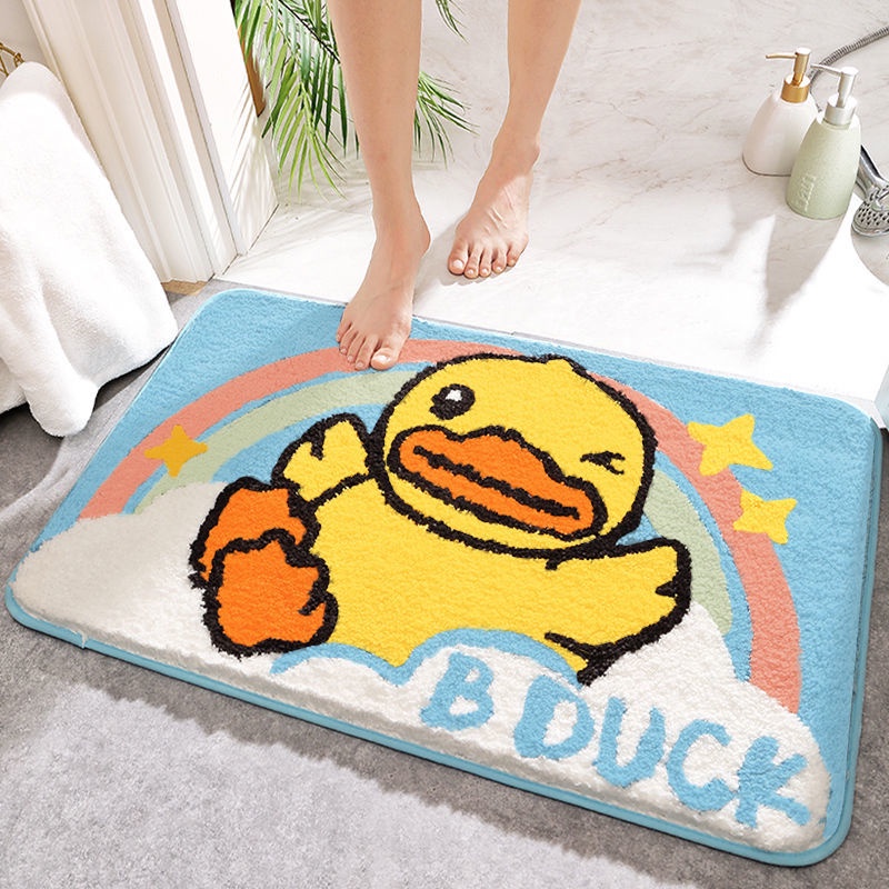 Thảm lót cửa chùi chân Thấm Hút Nước Họa Tiết Hoạt Hình Dễ Thương