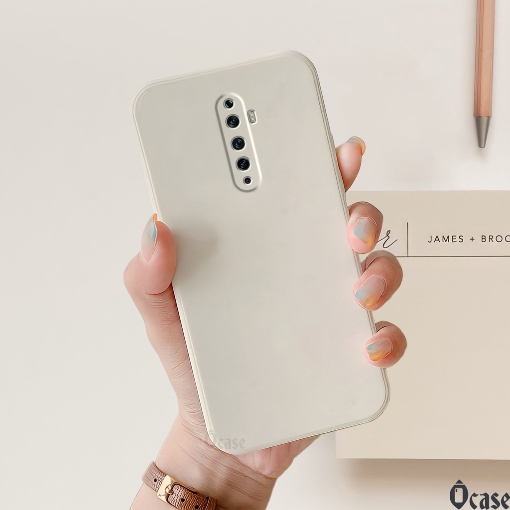 Ốp lưng Oppo Reno 2 / 2F / 2Z gấu cạnh viền vuông có bảo vệ camera