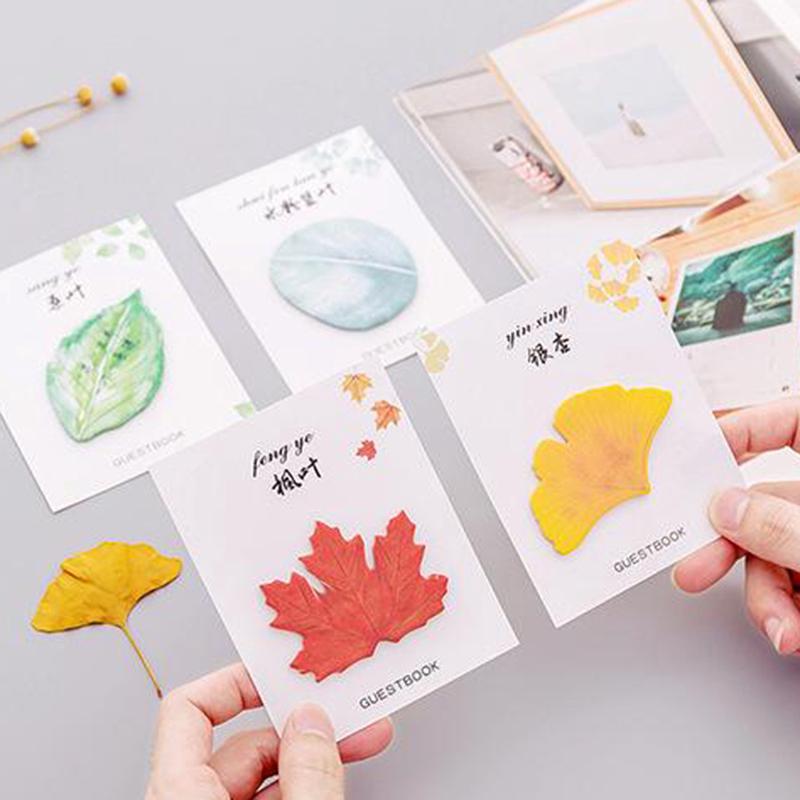 Giấy Note Ghi Chú Hình Chiếc Lá Sáng Tạo