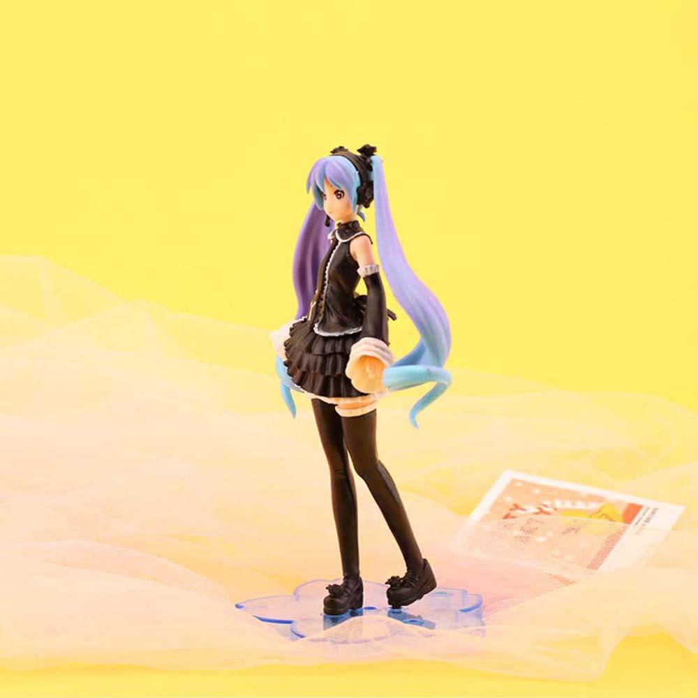 Mô Hình Đồ Chơi Nhân Vật Hatsune Miku Tóc Tím Đen Bằng PVC