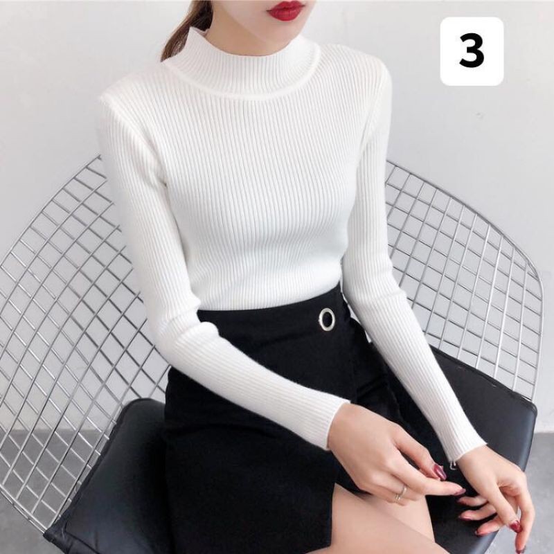áo Len cổ 5 phân hàng qc loại 1 ảnh thật