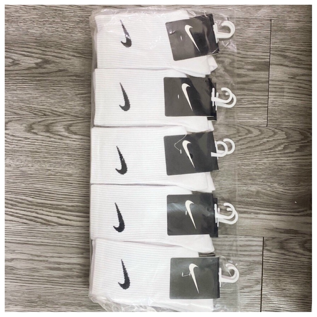 Tất nam nữ cổ cao MOKANA vớ nike cổ ngắn thời trang đen trắng dệt kim cao cấp TD01