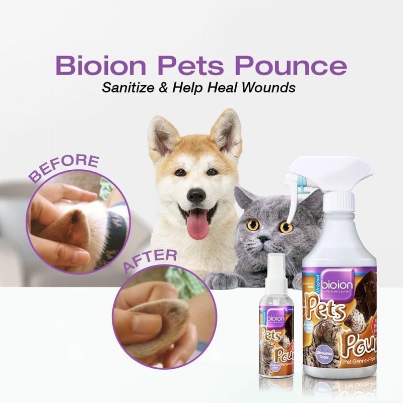 CHAI XỊT BIOION PETS POUNCE 500ML KHỬ KHUẨN CHO THÚ CƯNG