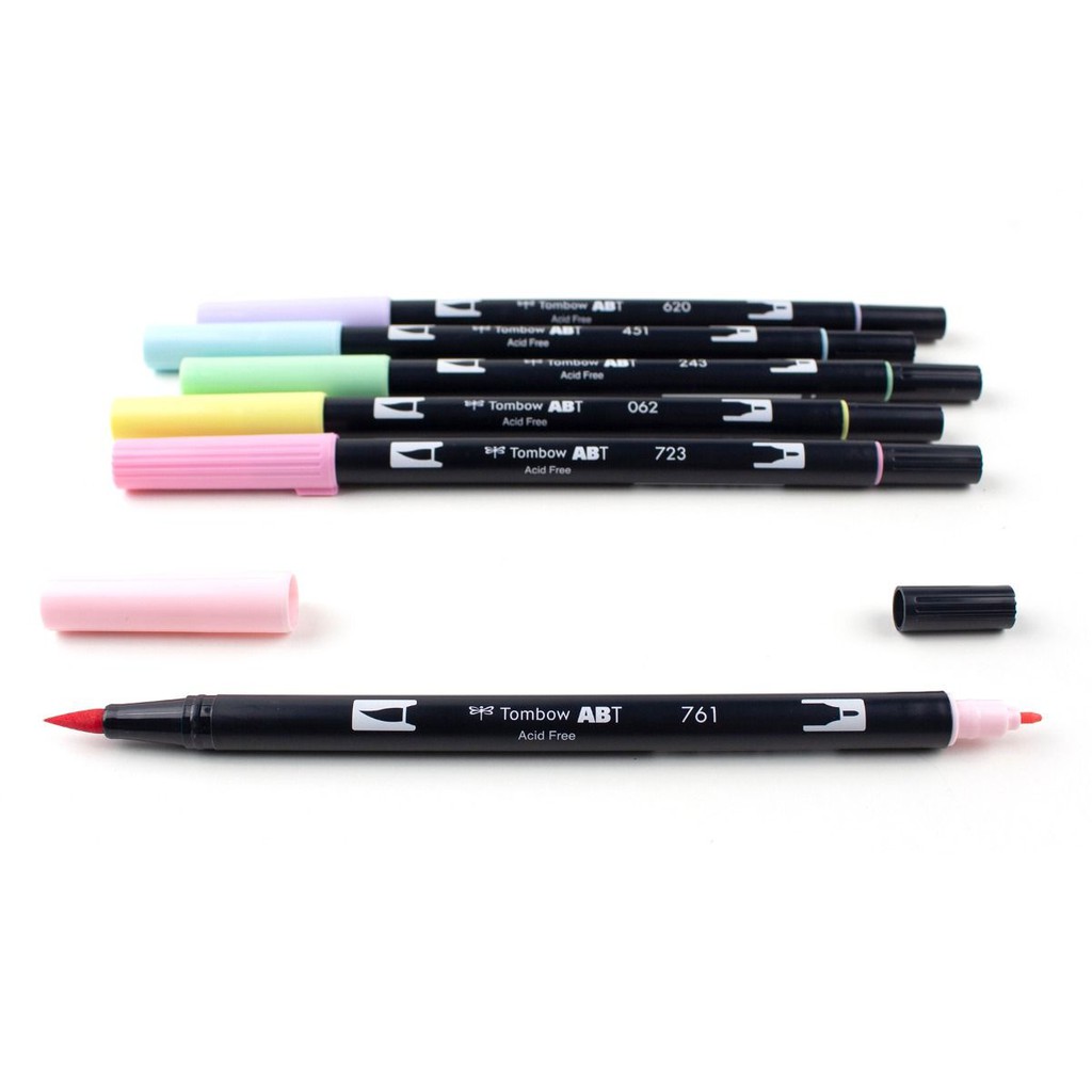[DA ĐEN] Bút Tombow Dual Brush Pen Set Pastel 6