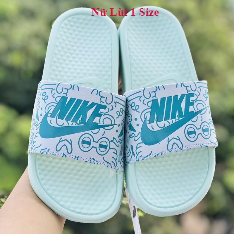 Dép unisex ❤️FREESHIP + Hộp❤️ dép nk quai ngang thể thao nam nữ mk in 𝐍𝐈𝐊𝐄-𝐂𝐚𝐫𝐭𝐨𝐨𝐧 loại 1 có tem tag màu xanh