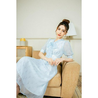 Váy HT cổ nơ xòe rủ CCHAT