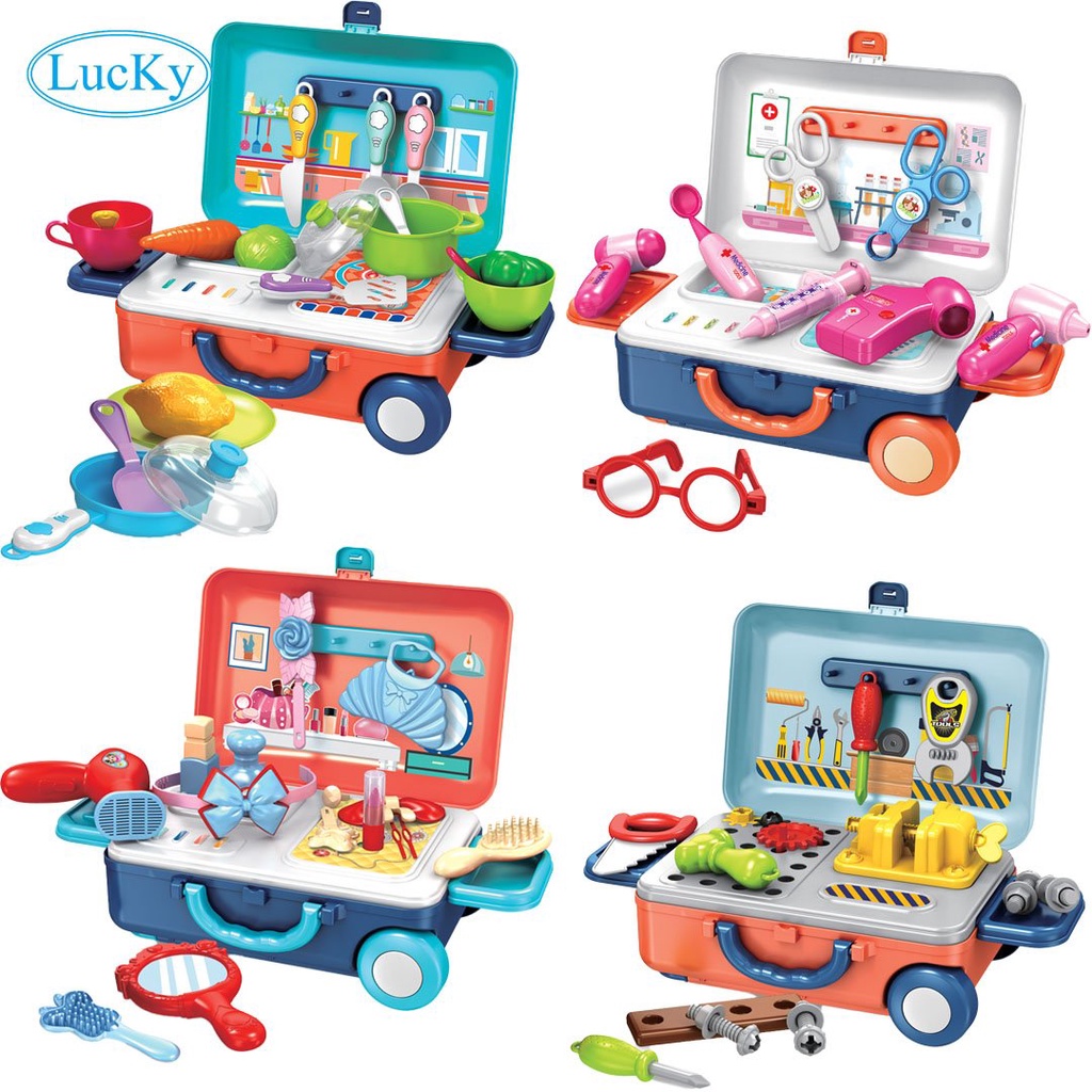 Đồ Chơi Duka: Hộp Kéo Hướng Nghiêp - Nhà Bếp +Bác Sĩ + Trang Điểm + Thợ Thủ Công ( Phân Loại Tuỳ Chọn)