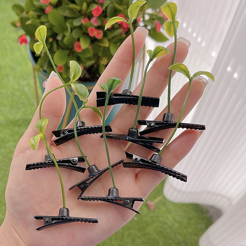 Kẹp Tóc Cỏ Dễ Thương Vui Nhộn Cho Nữ