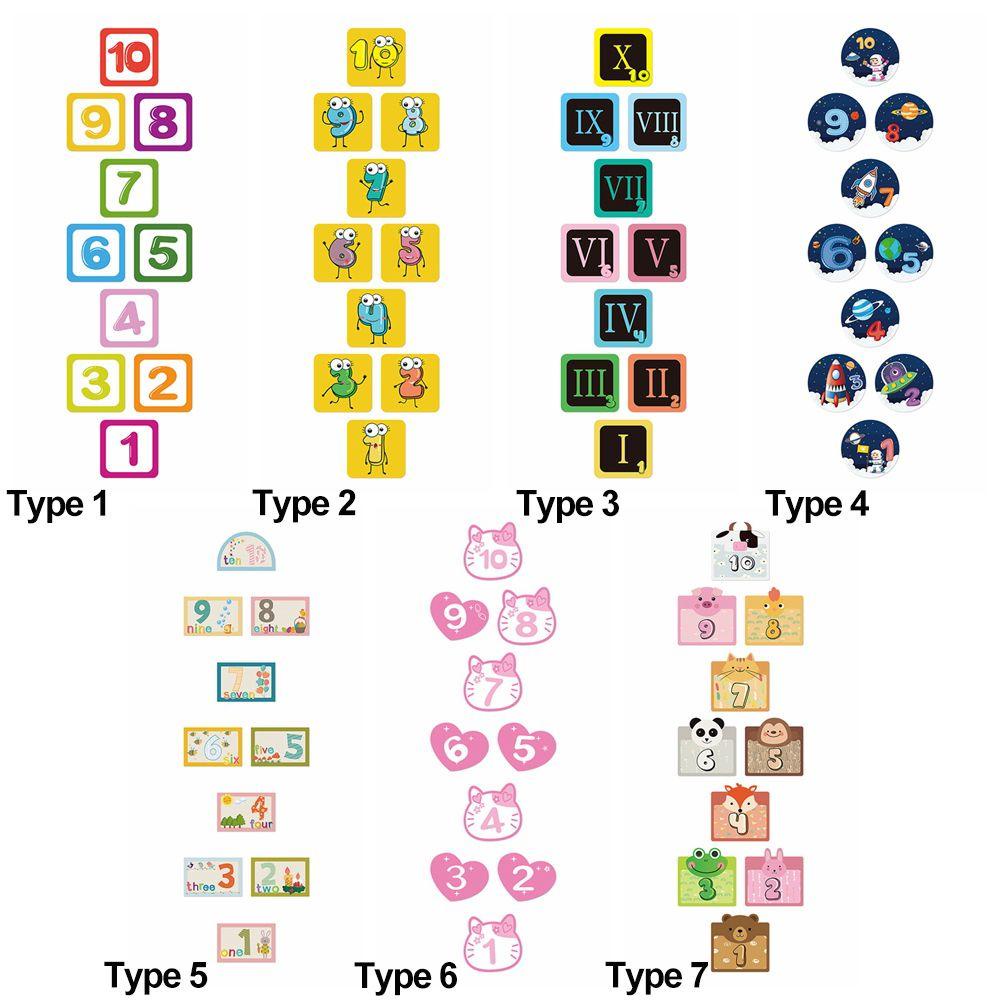 Pinevn Hopscotch Miếng Dán Số Hoạt Hình Tháo Rời Được Trang Trí Lớp Mẫu Giáo