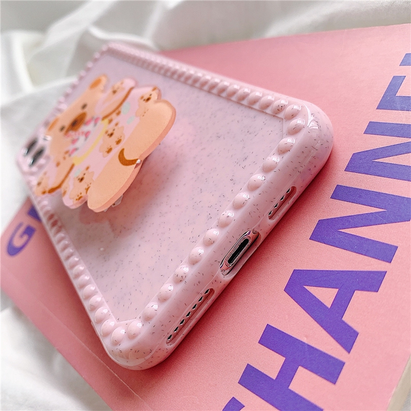 Ốp Điện Thoại Màu Hồng In Hình Gấu Hoạt Hình Có Giá Đỡ Cho Iphone 11pro Max | BigBuy360 - bigbuy360.vn