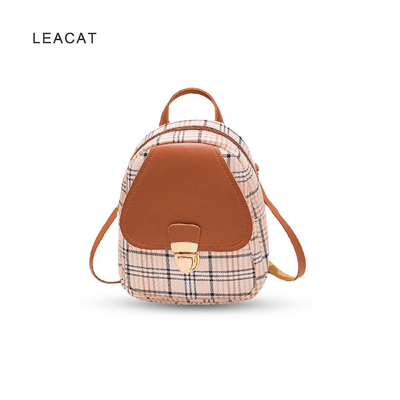 Ba lô mini LEACAT đựng điện thoại phong cách Hàn Quốc thời trang cho nữ