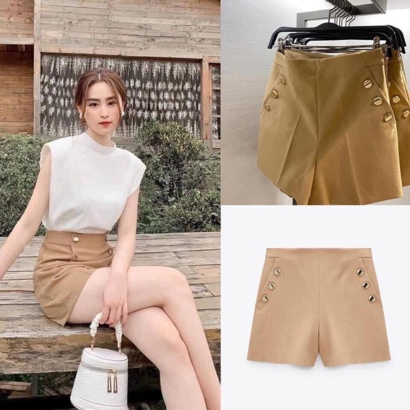 Quần Short ZR cúc đồng túi chéo