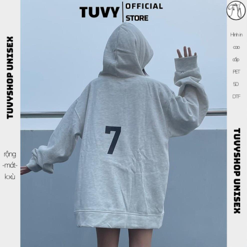 Hoodie nỉ nam nữ TUVY Áo Hoodie ABC Ulzzang Unisex Dày ấm (BO VẢI - NÚT INOX)