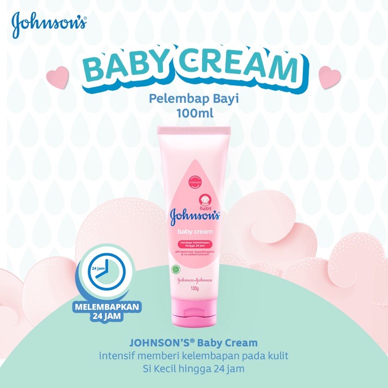 (Hàng Mới Về) Kem Dưỡng Da Johnson 's Baby Cream 100ml Và 50ml