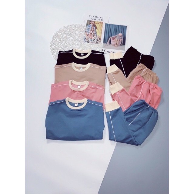 Bộ trơn da cá chạy viền siêu sang cho bé