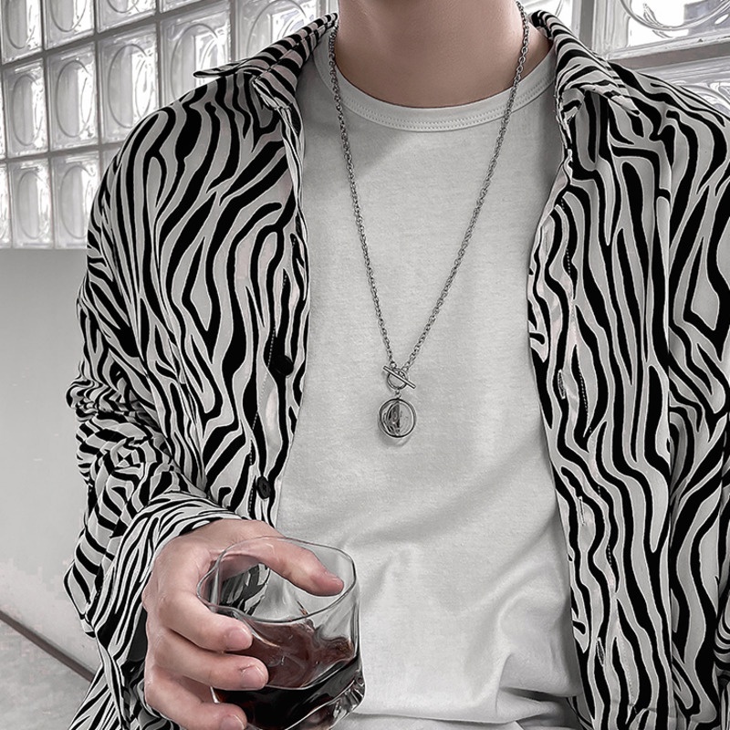 Vòng cổ Thép Titan Mặt Hình Mặt Cười Phong Cách Hip Hop