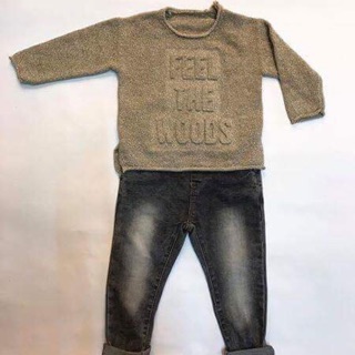 Combo áo len Zara và quần bò mài Zara xuất dư xịn