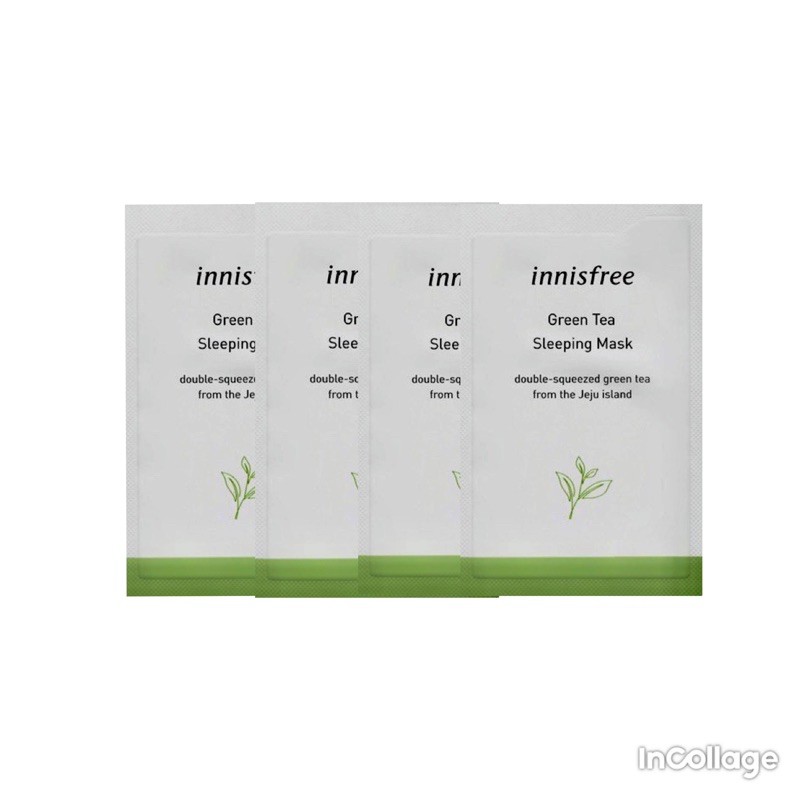 Combo 10 Sample Mặt Nạ Innisfree Green Tea Sleeping Mask 3ml