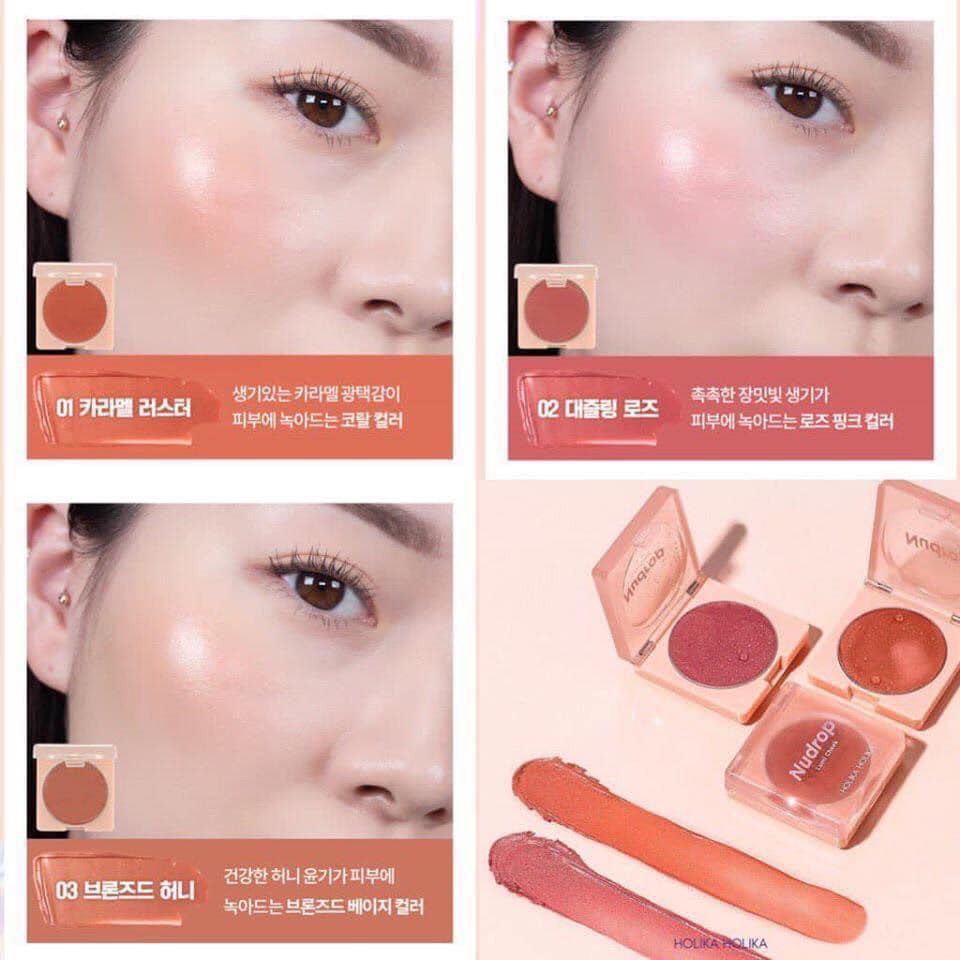 Má hồng thạch nhũ Holika Nudrop Lumi Cheek | BigBuy360 - bigbuy360.vn