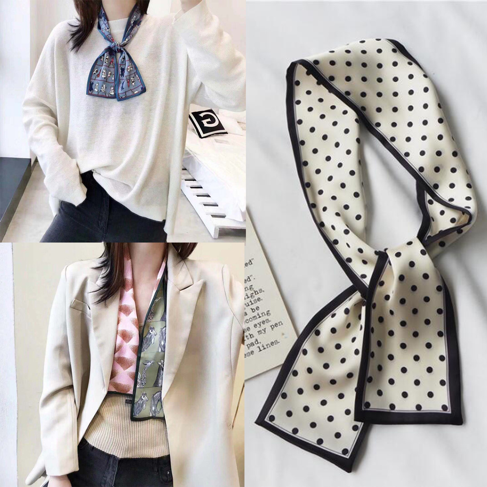 Khăn Lụa In Hình Sáng Tạo 9cm