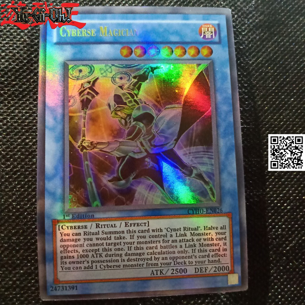 Bài Yugi oh Cyberse Magician Phù thuỷ công nghệ Card và tem bạc phản quang TẶNG Sleeves bọc bài 1458 D2 7