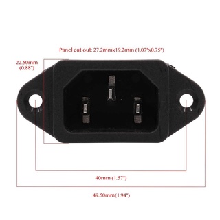 Jack nguồn AC 3 chân 10A 250AC