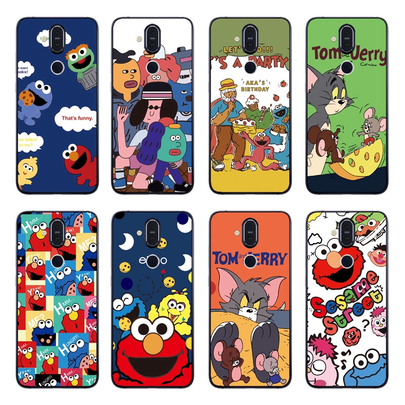 Ốp điện thoại hình hoạt họa Sesame Street dành cho Nokia 3.1 /5.1 Plus/X5 /6.1 Plus/X6 /7.1 Plus/X7