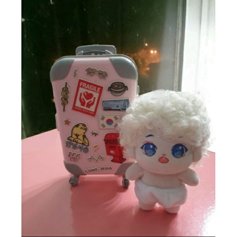 Vải lông xoăn may tóc Doll KPOP